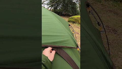 Getting in the Cloudpeak 2 tent. Reddacleeve farm campsite. Dartmoor. 24th March 2023