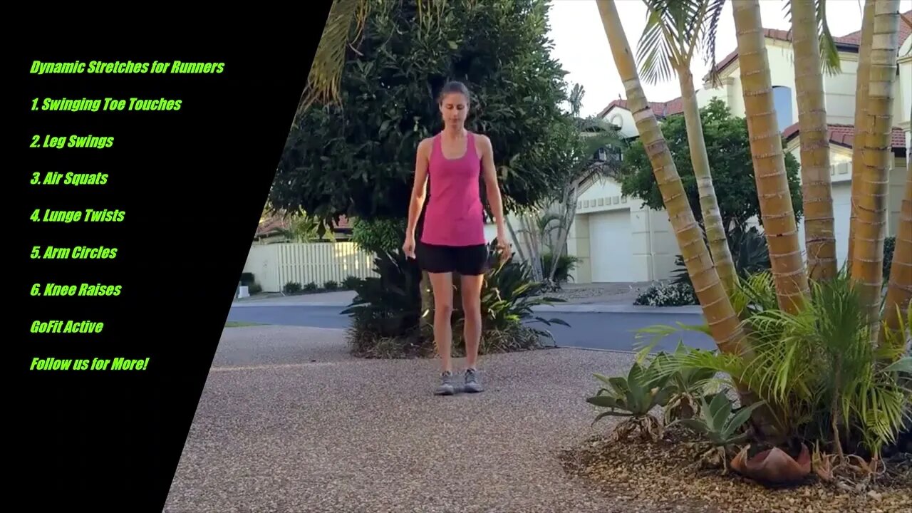 Dynamic warm up stretch for Runners