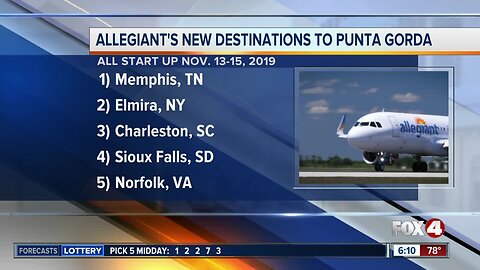 Five new flights announced in Punta Gorda