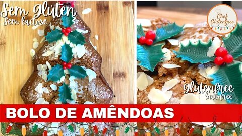 🎅🏻 Bolo de Amêndoas - Sem Glúten, Sem Lactose, Sem Farinha e Sem Açúcar