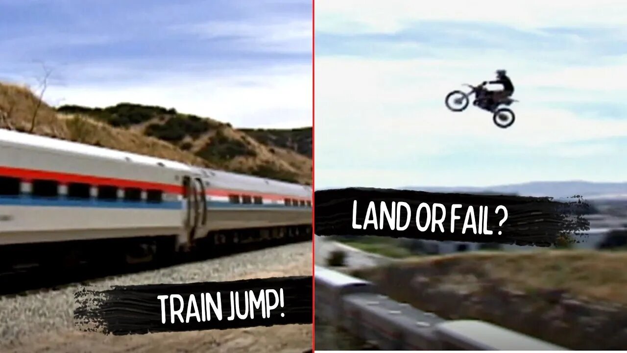 Motocross Rider Jumps Over a Moving Train - Whacked Out TV