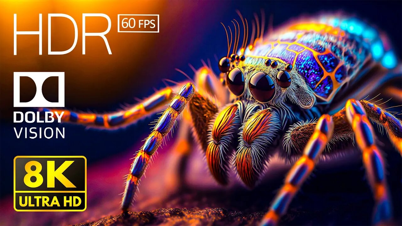 8K HDR 60fps Dolby Vision - With Animal Sounds | Colorfully Dynamic (60FPS HDR10+)