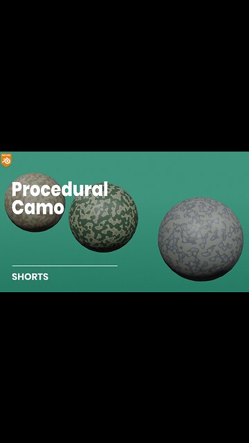 How to make a procedural camo material in Blender [3.5]| Textures & Materials | #shorts