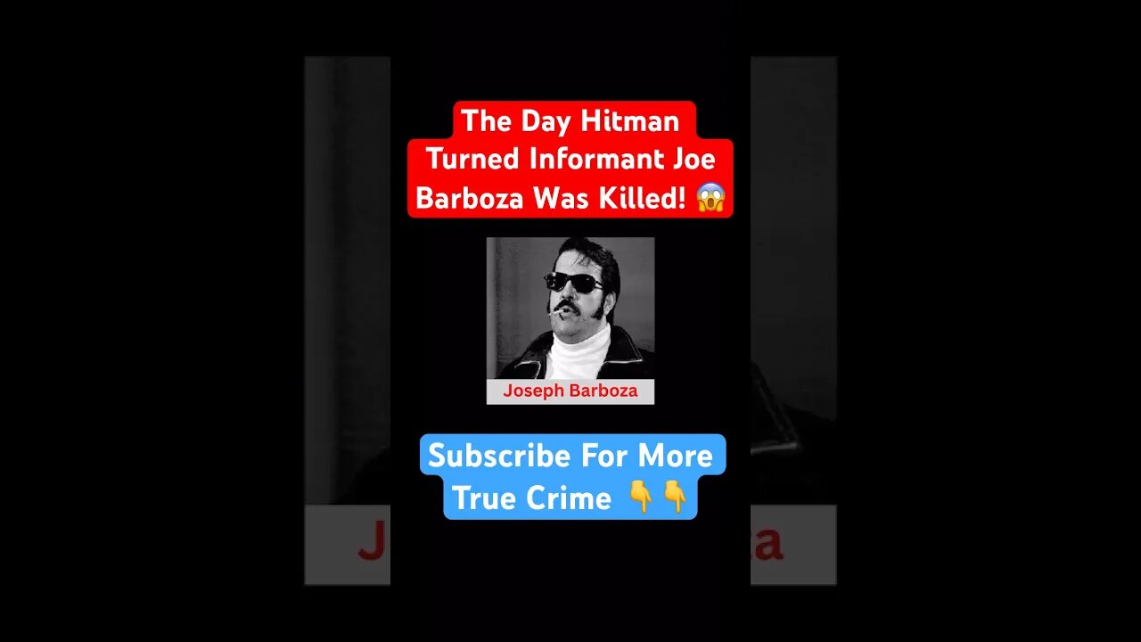 The Day Hitman Turned Informant Joe Barboza Was Hit! 😱 #hitman #truecrime #gangster #crime