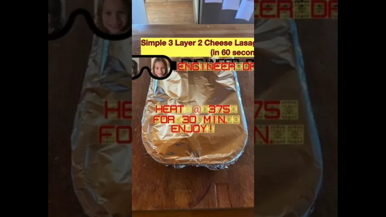 Engineer Dad Simple 3 Layer 2 Cheese Lasagna