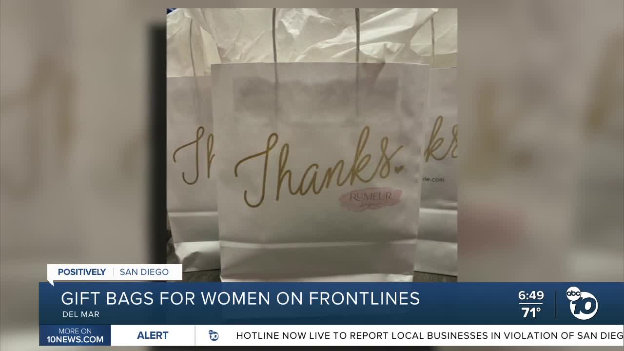 Del Mar store provides gift bags for frontline workers