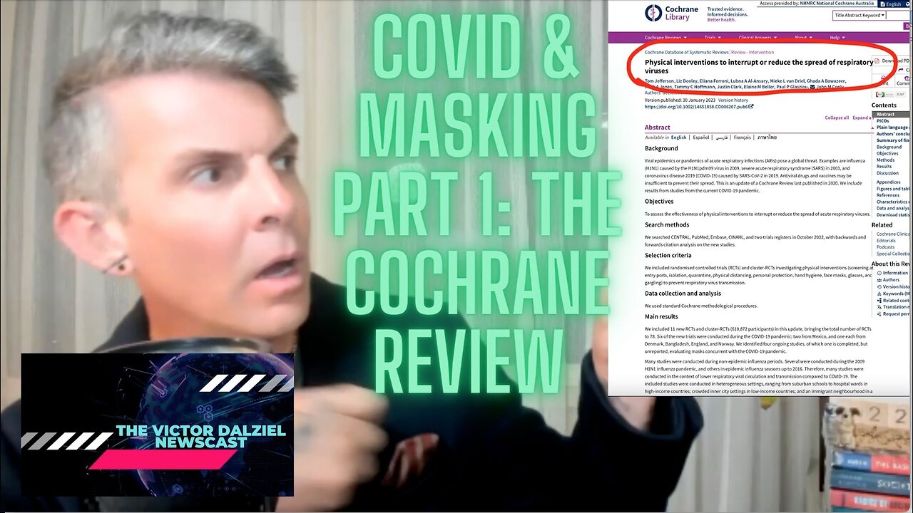 "THE MASKING COCHRANE REVIEW" with Dr Tom Jefferson [ANALYSIS]