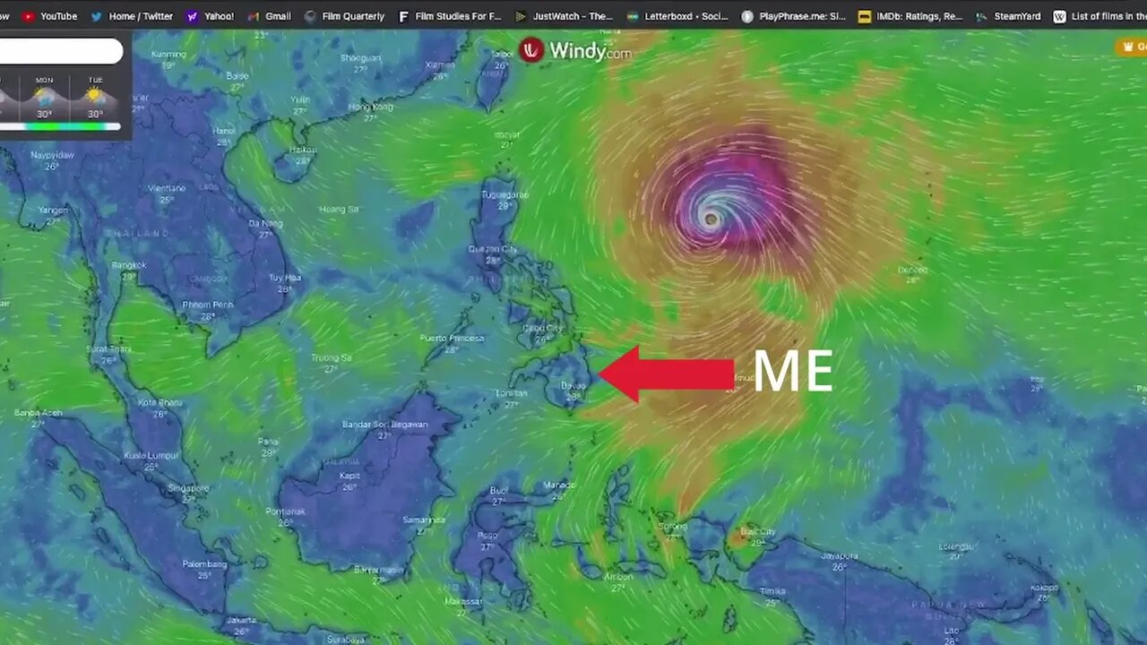 Rainy weather coming for the Manila area