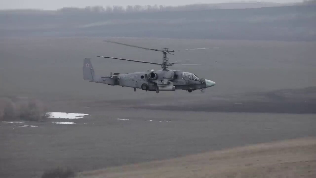 ★★★ Russian Ka-52 helicopters operate over Ukraine