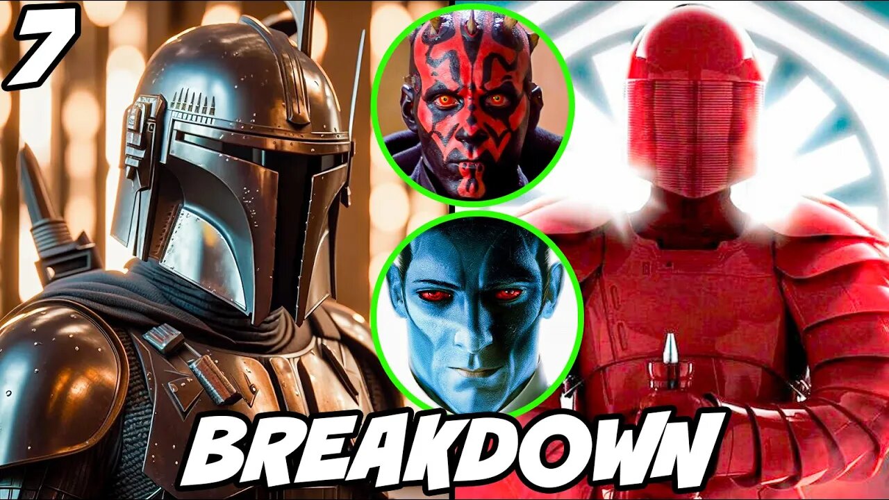 The Mandalorian Episode 7 BREAKDOWN - THRAWN DARTH MAUL PRAETORIAN GUARDS