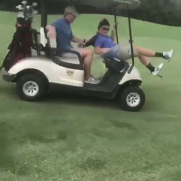 Man Gets Run Over By A Golf Cart