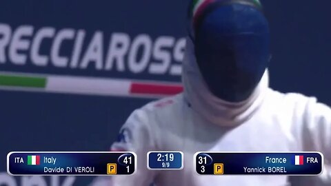 Epee Fencing - Forward burst! | Di Veroli D vs Borel Y