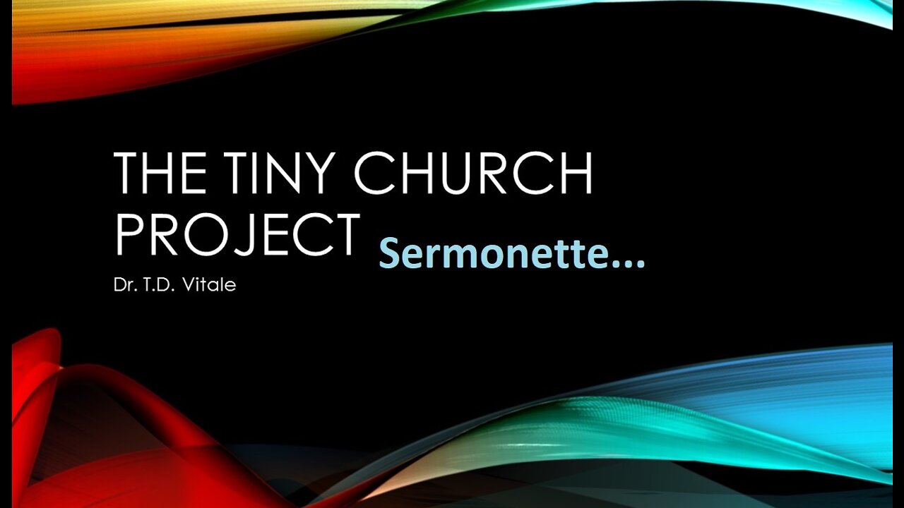 Dr. Vitale Sermonette - Hebrews 4:16 "COME BOLDLY TO GOD'S THRONE FOR HELP IN TIME OF NEED"