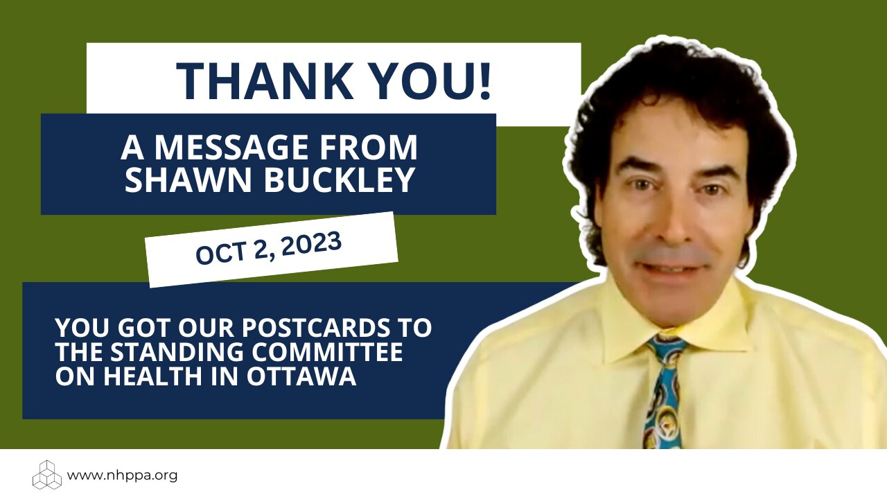 Thank You From Shawn Buckley