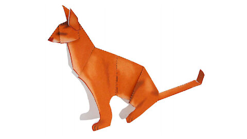 Abyssinian paper cat/Gato de papel abisinio/Gato abissínio de papel