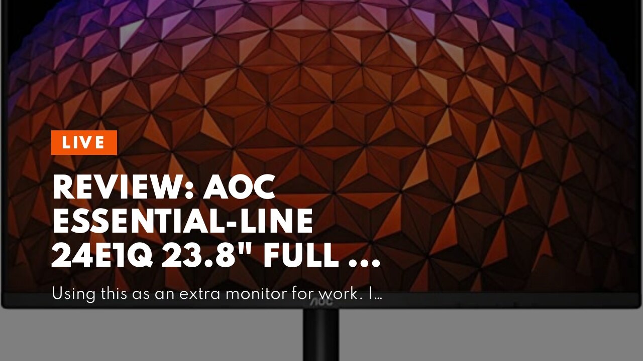 Review: AOC Essential-line 24E1Q 23.8" Full HD LED Matt Flat Black Computer Monitor