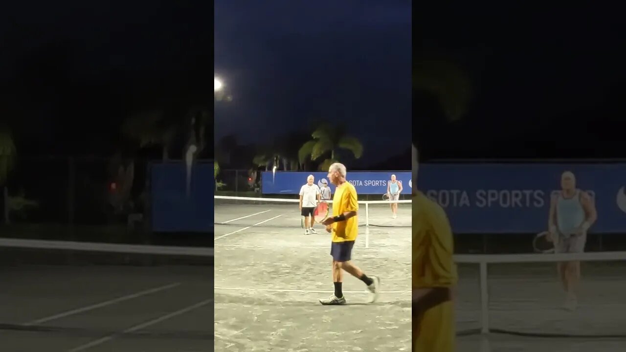 volley lob winner & audience reaction #short