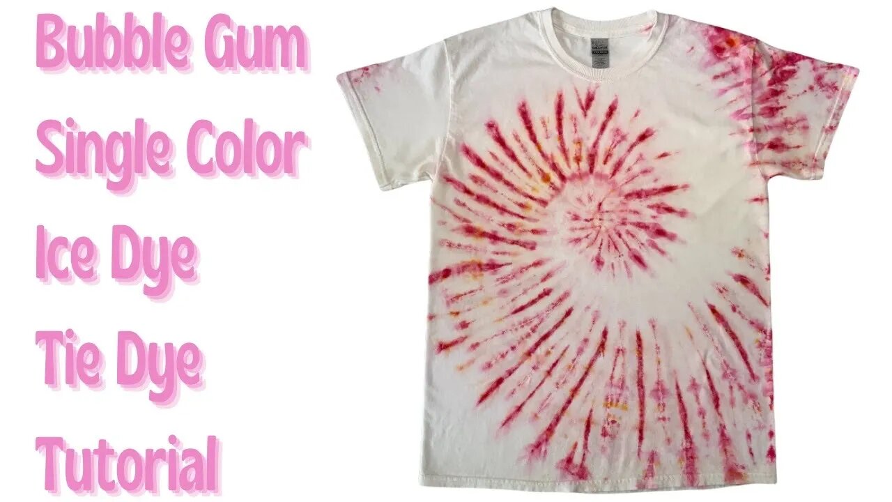 Tie-Dye Designs: Bubble Gum Single Color Incline Ice Dye Spiral