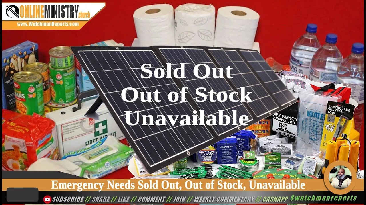 Emergency Needs Sold Out, Out of Stock, Unavailable!