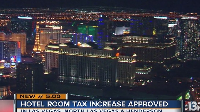 Hotel tax hikes approved in Las Vegas, Henderson, North Las Vegas