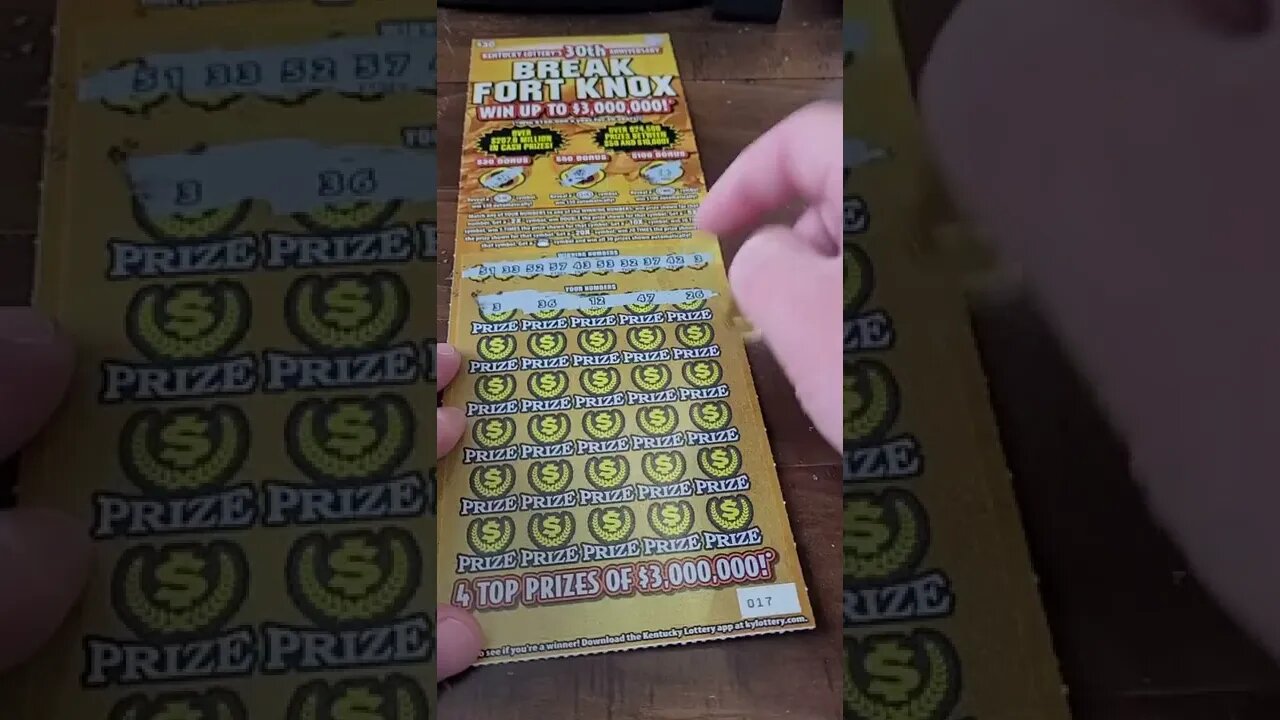 Playing $30 Scratch Off Lottery Tickets Break Fort Knox!