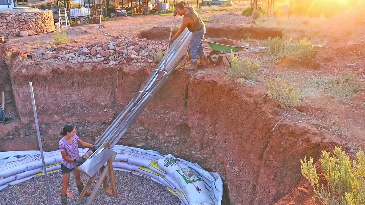 Building Our Earthbag Root Cellar With A Little REDNECK Engineering