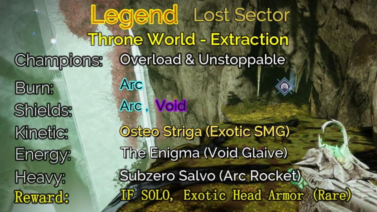 Destiny 2 Legend Lost Sector: Throne World - Extraction 4-28-22