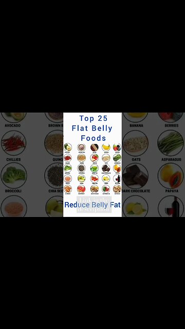 25 best flat belly foods for quick fat loss | Flat belly foods to eat | Flat belly diet #shorts
