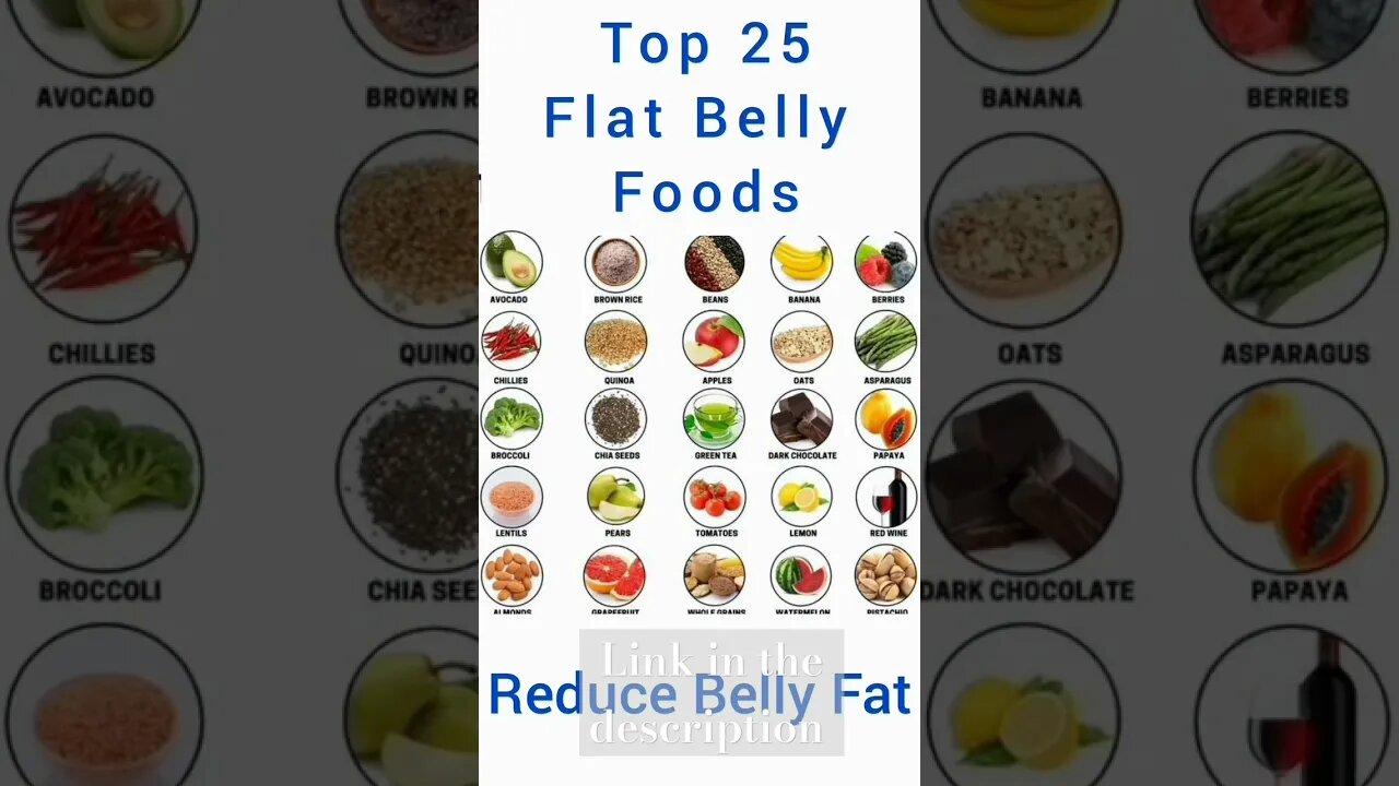 25 best flat belly foods for quick fat loss | Flat belly foods to eat | Flat belly diet #shorts