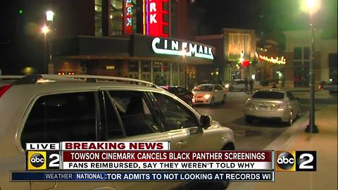 Towson Cinemark cancels 'Black Panther' screenings