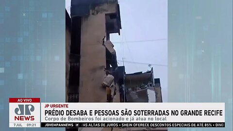 Prédio desaba no Grande Recife e pessoas são soterradas