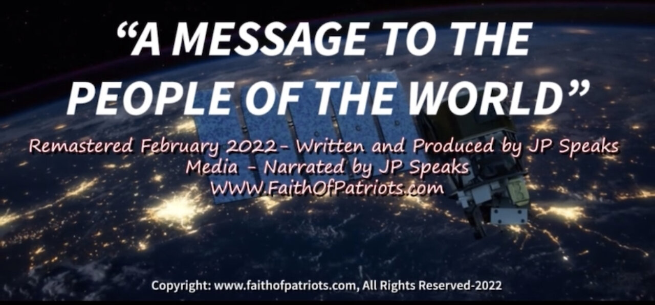A Message To The People of the World