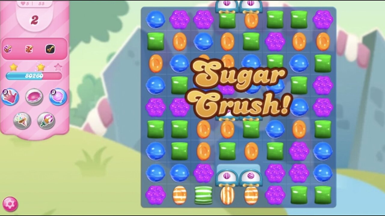 Candy Crush Saga | Level 55 | NO BOOSTERS | 3 STARS | PASSED ON FIRST TRY! | 99340 🦄