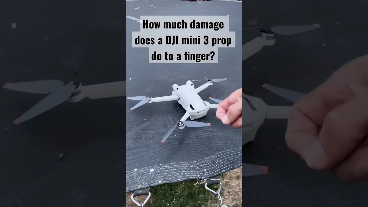 How much damage does a DJI Mini 3 Pro do to a finger.. #shorts