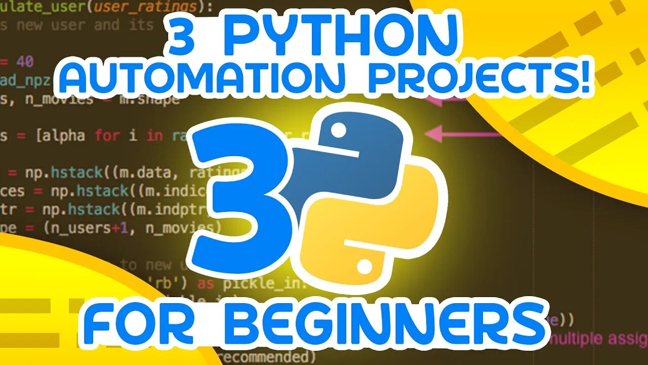 3 Python Automation Projects - For Beginners