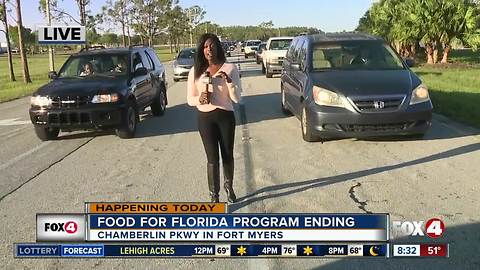 Traffic backed up miles due to Food for Florida: 8 am update