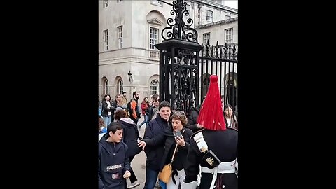 Tourist moves just in time #horseguardsparade