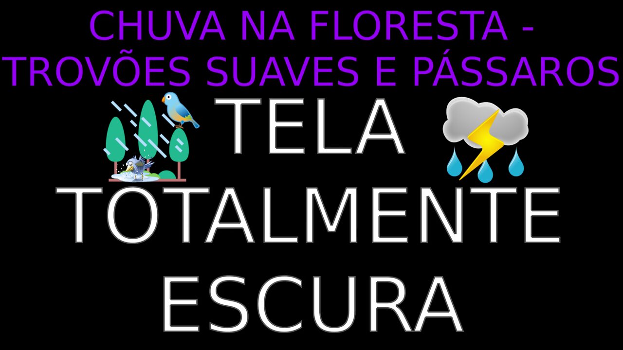 12 HORAS⛈💤TEMPESTADE NA FLORESTA - CHUVA COM MUITOS TROVÕES E CANTO DOS PÁSSAROS - PARA DORMIR