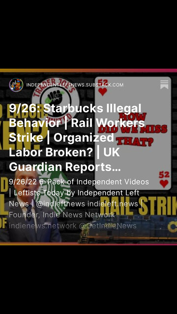9/26: Starbucks Illegal Behavior | Rail Workers Strike | Toxic Lead in Chicago's Water