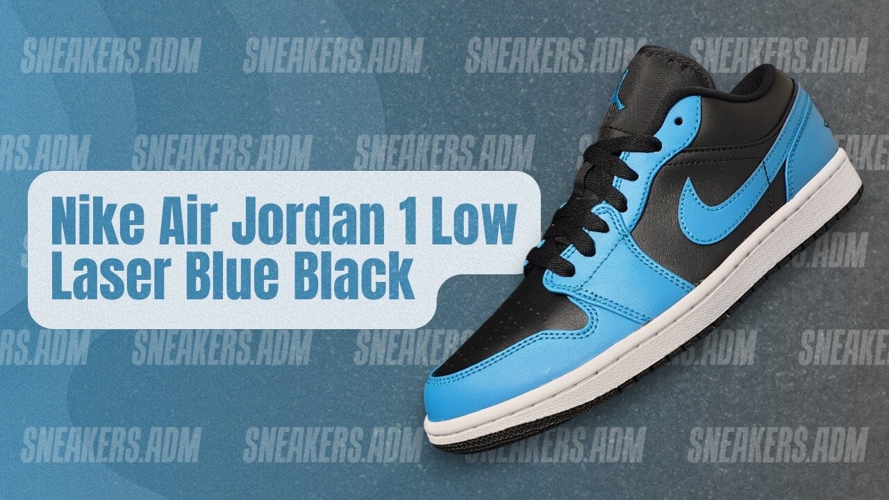 Nike Air Jordan 1 Low Laser Blue Black - 553558-410 - @SneakersADM