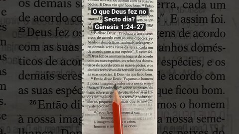 O que Deus criou no “Sexto Dia”? Gênesis 1:24-27 leitura bíblica! # #shorts #versículododia