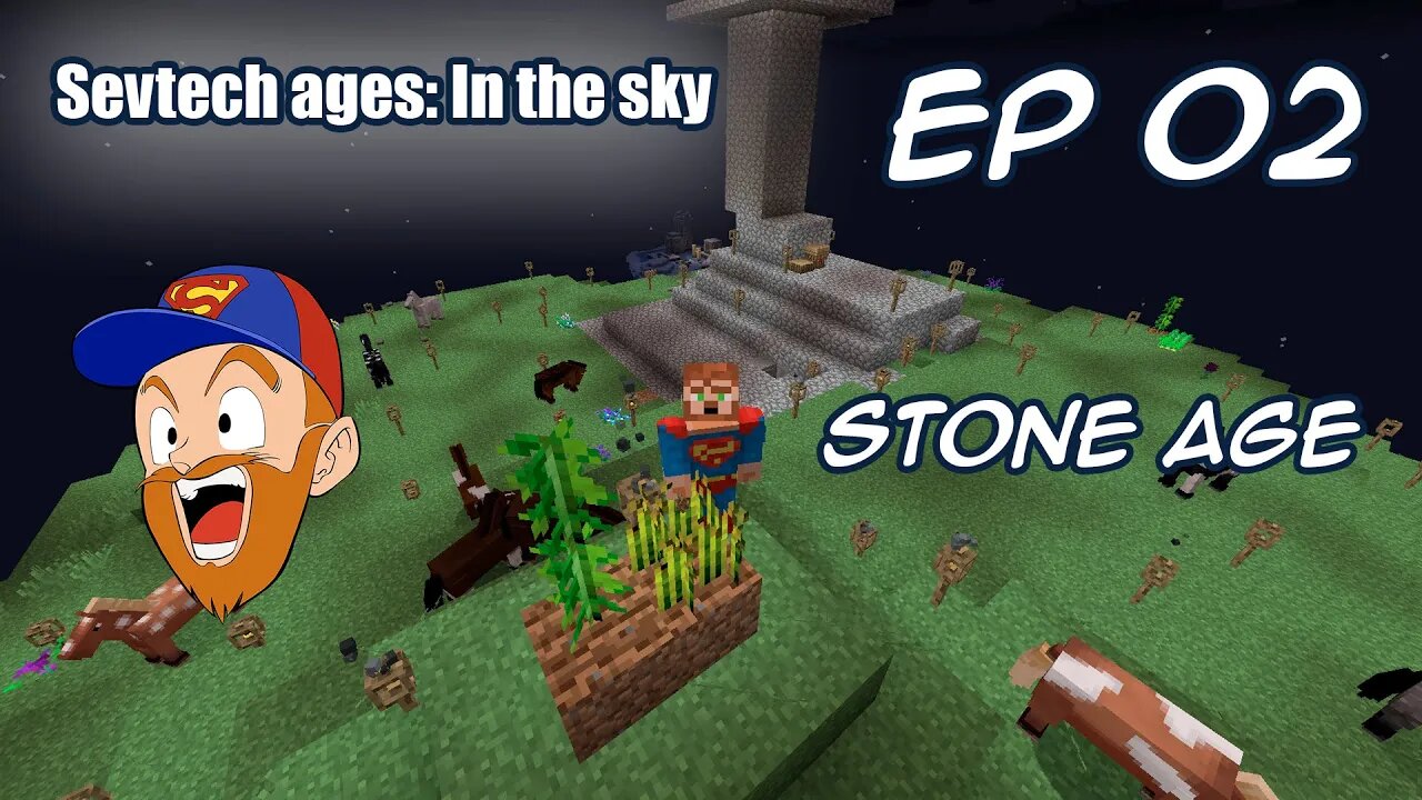 Minecraft Mod - Sevtech Ages of the Sky - E02 - Stone Age