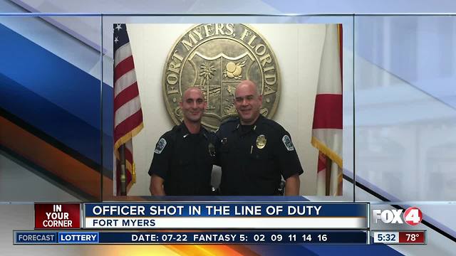 Fort Myers police officer shot in the line of duty remains in critical condition