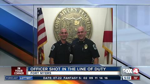 Fort Myers police officer shot in the line of duty remains in critical condition