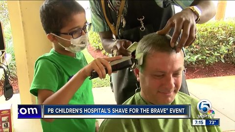 Heads shaved at Palm Beach Children's Hospital's 'Shave For The Brave' event