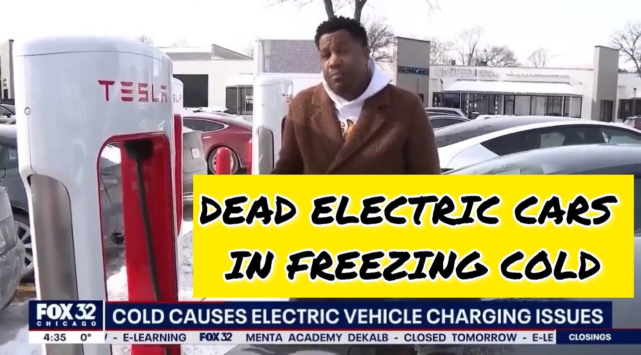 DEAD ELECTRIC CARS IN FREEZING COLD. Unable to Charge!