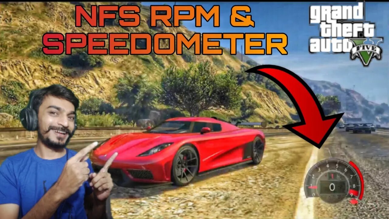 HOW TO INSTALL SPEEDOMETER WITH RPM IN GTA 5 | RPM METER IN GTA 5 | NFS gauge RPM Gear Speedometer