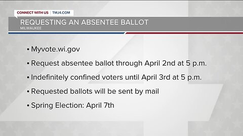 The deadline to request an absentee ballot for next week's election is this Thursday