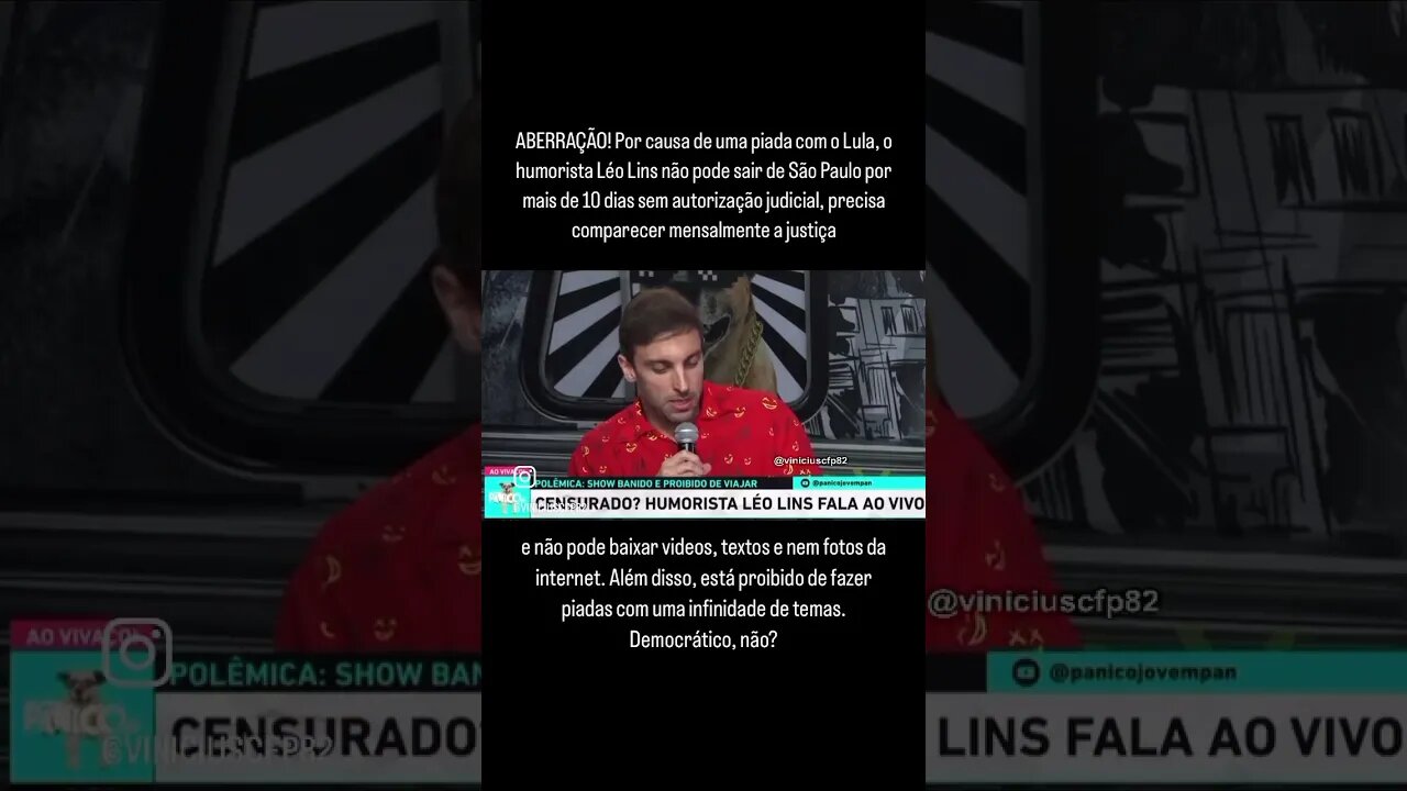 Humorista Leo Lins está sob censura