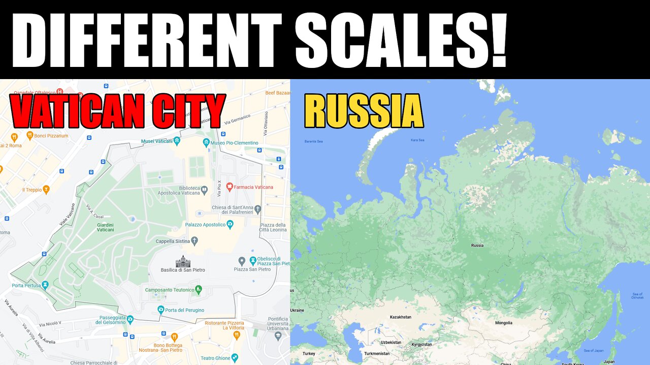 How many Vatican Cities can you fit in to Russia? | Largest V Smallest